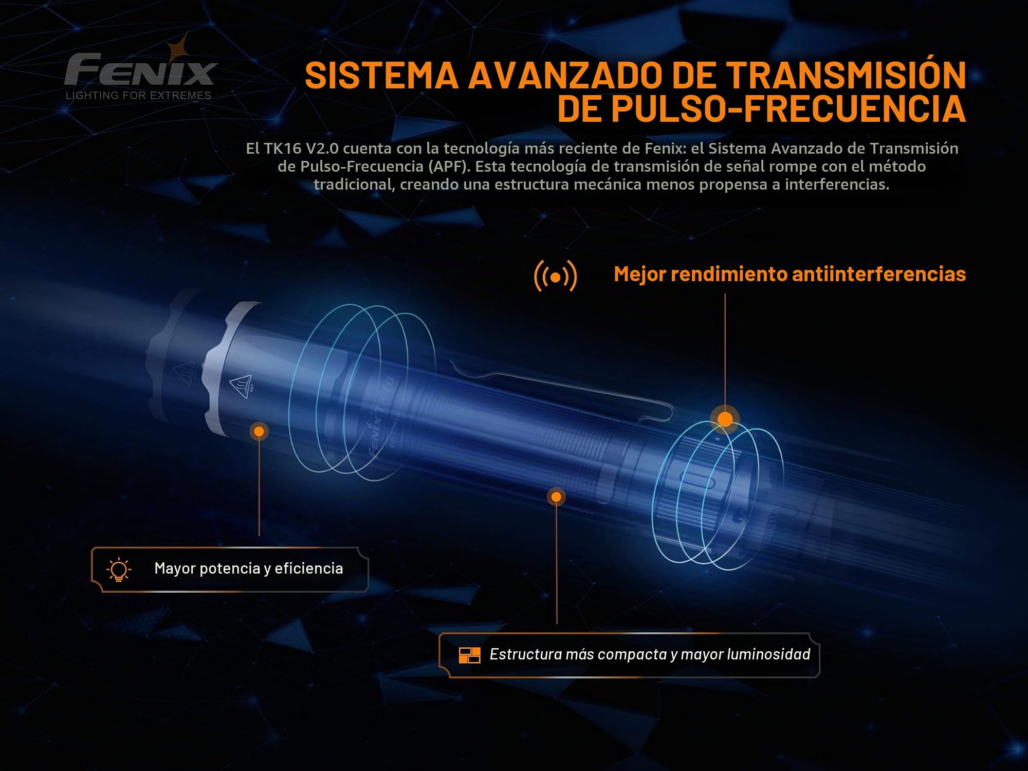 fenix TK16 V2.0 - Linterna táctica LED (3100 lúmenes)