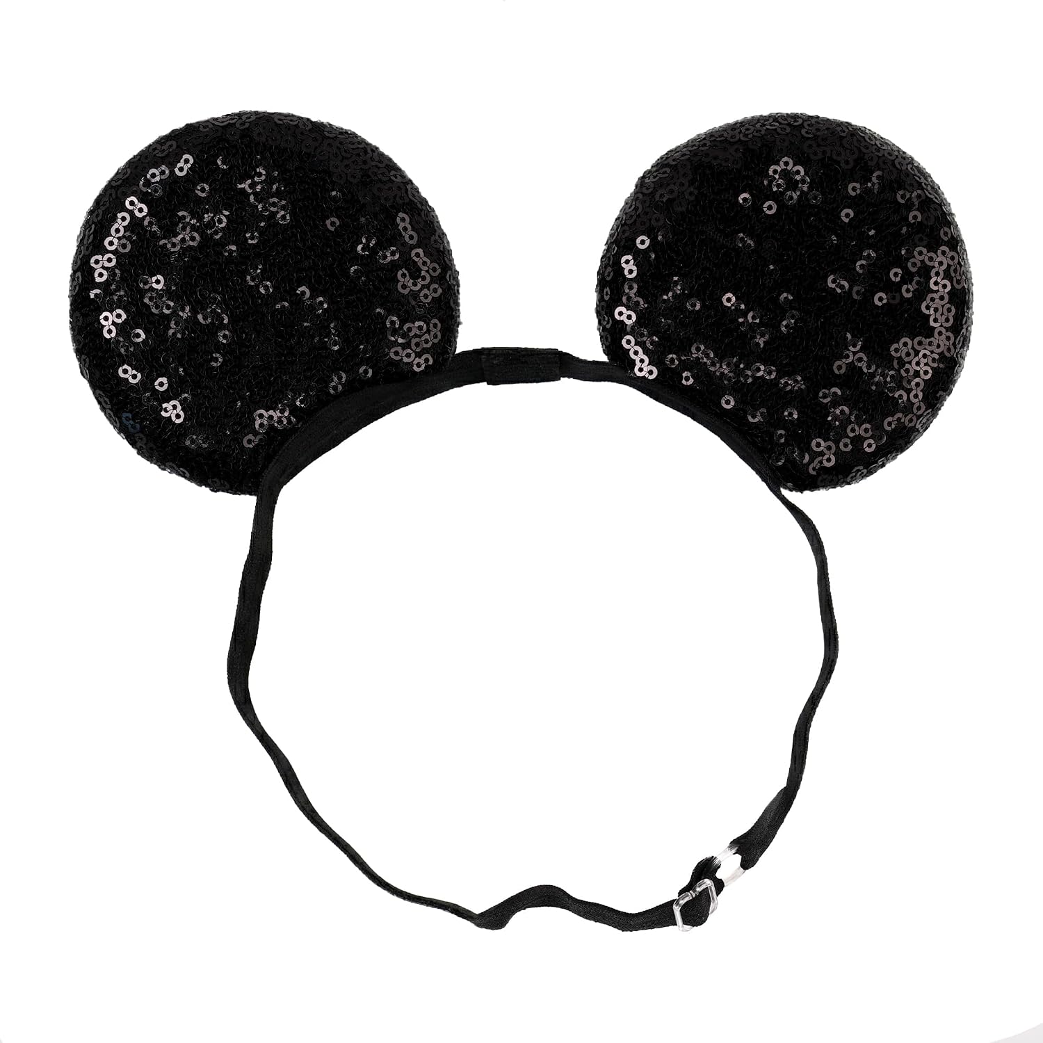 zhezesmila Adjustable Mouse Ears Headband Elastic Candy Velvet Ears with Pearls for Baby Girls, Toddlers and Women