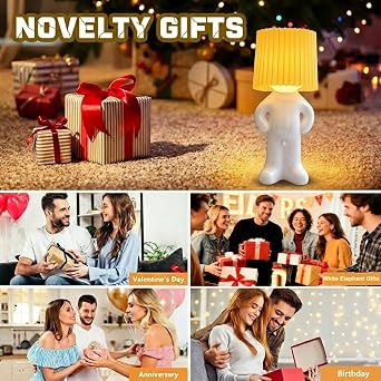 Funny Gag Birthday Gifts,White Elephant Gifts for Adults,Night Light with Funny On/Off Switch,Christmas Weird Quirky Gift for Mens Women Coworkers Bestfriend (Yellow)