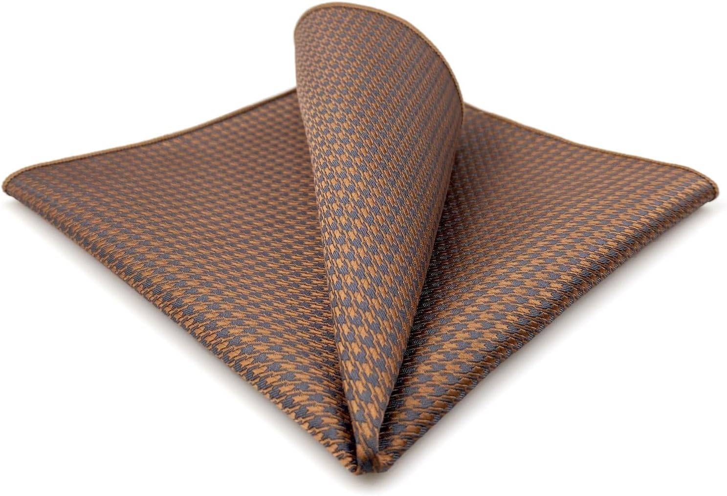Solid Mens Pocket Squares Houndstooth Purple Grey Black for Party