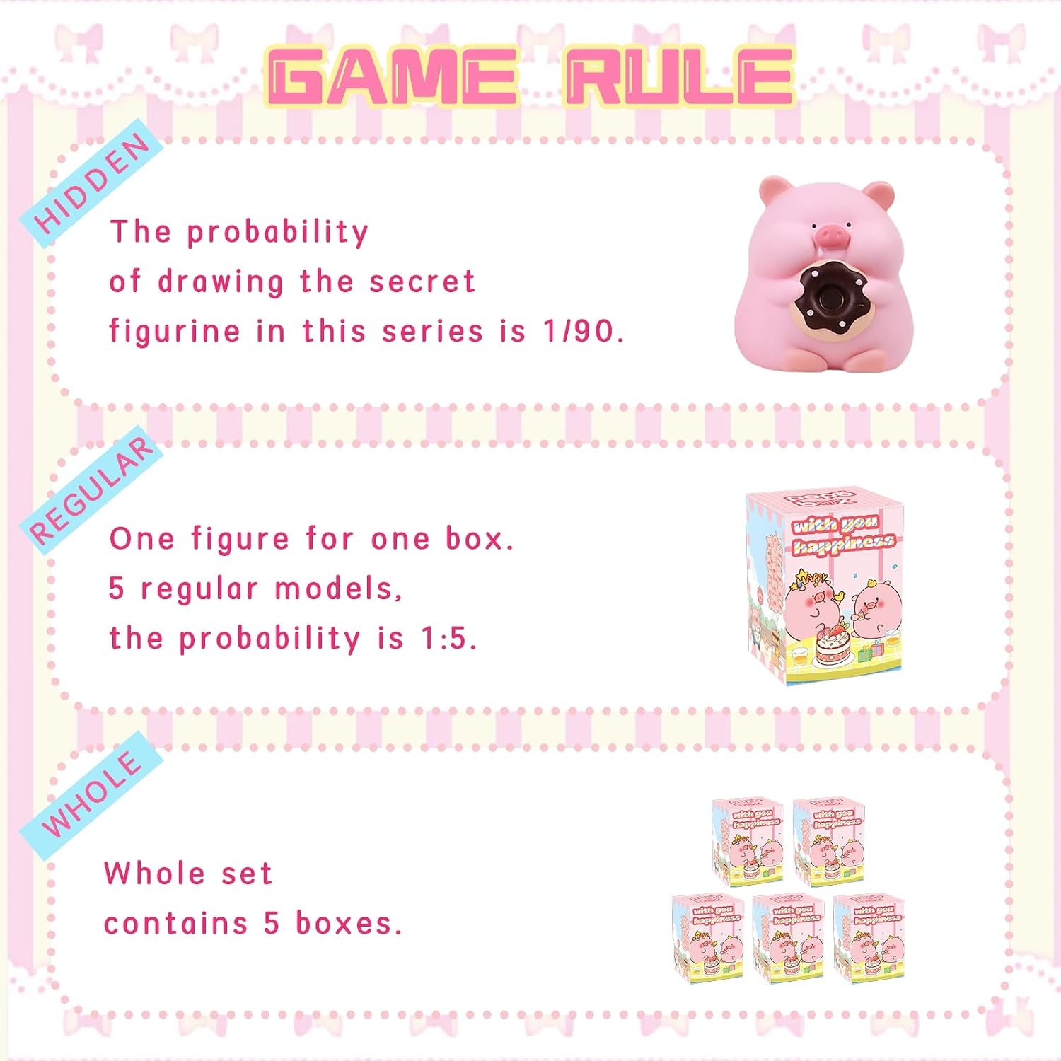 Pig Squeezable Series Blind Box Figure, Cute Squeeze Toy image 4