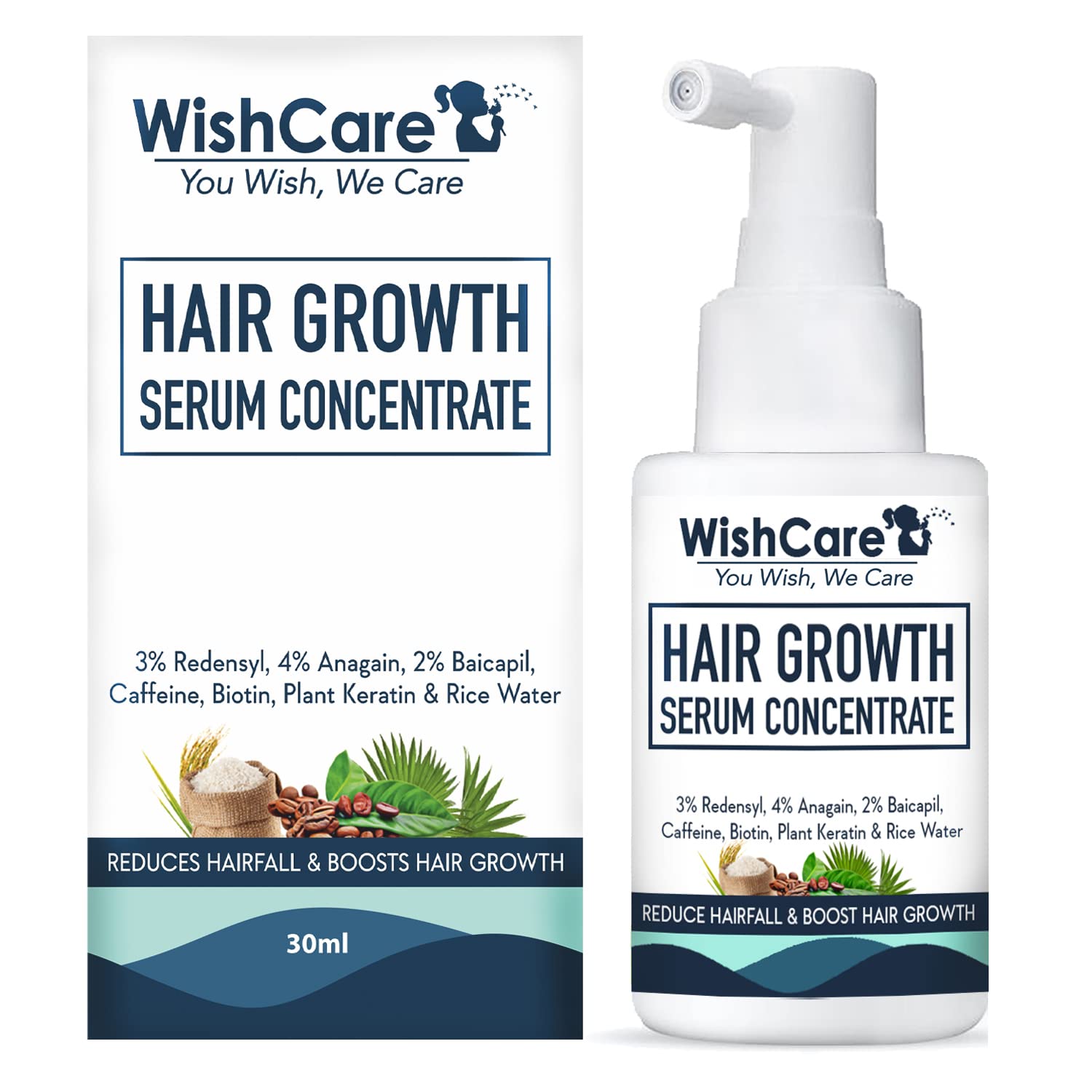 Buy WishCare Hair Growth Serum Concentrate 3 Redensyl, 4 Anagain, 2