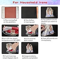 Vista 7 de Calcomanías termoadhesivas de San Valentín, 6 hojas de bonitos patrones de San Valentín para transferencia de calcomanías para mujeres y niñas