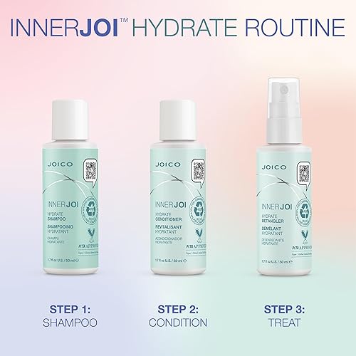 Miniatura 6 de Joico InnerJoi - Acondicionador hidratante  Para cabello seco y cuero cabelludo  Sin sulfatos ni parabenos  Fórmula vegana derivada de forma natural