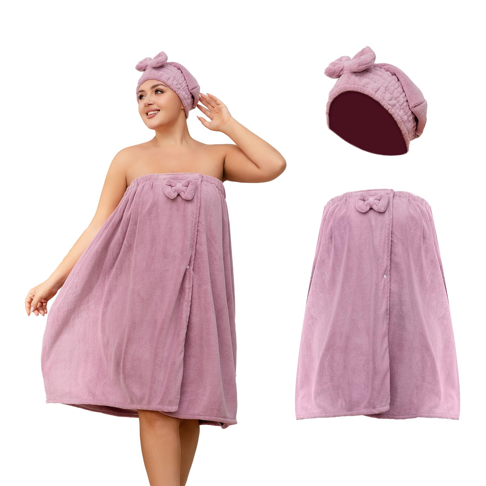 Plus Size Spa Towel Wrap - Luxurious Bath Set -9 Plus Size Spa Towel Wrap - Luxurious Bath Set -9