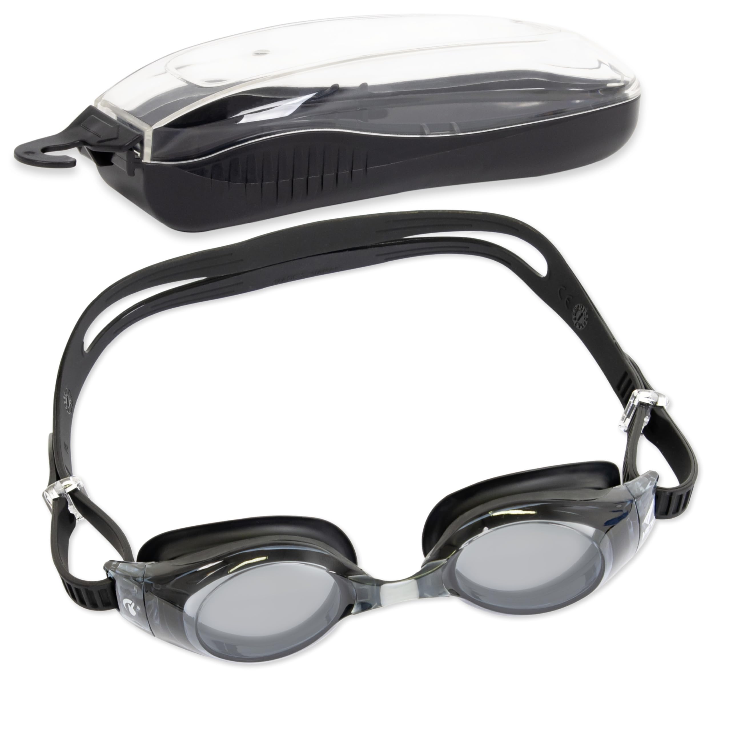 B&S Schwimmbrille für Kinder & Erwachsene, UV | Anti-Beschlag-Gläser aus schlagfestem Polycarbonat mit UV-Schutz, salzwasserbeständig, antiallergisch, verstellbarer Steg