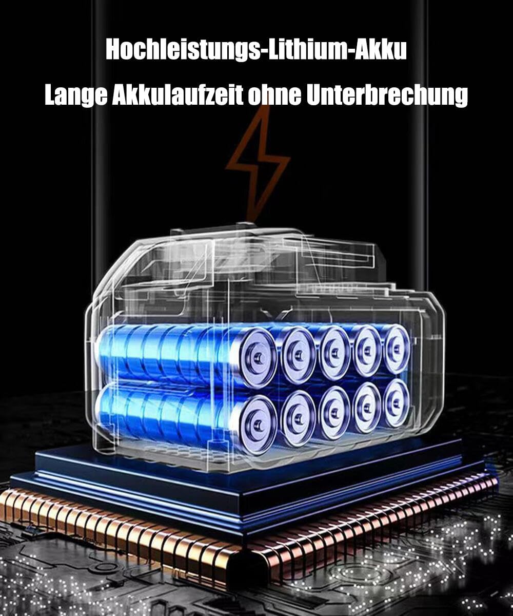 Rasentrimmer mit Akku 21V 2.0Ah mit 5.000 U/min und 550W Motor Motorsense mit 2 Akkus ist Ihr Perfekter Partner für die Garten und Rasenpflege