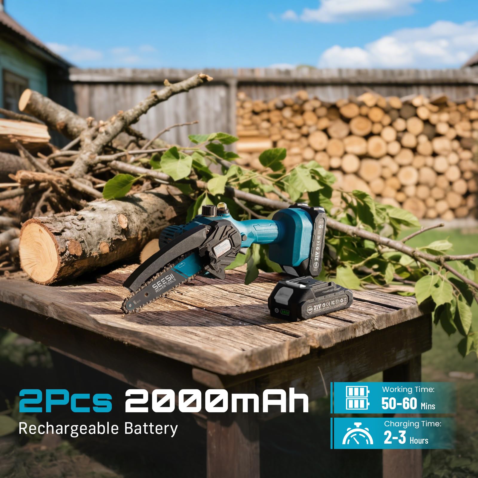 Seesii Mini Chain Saw - Compact & Powerful -4