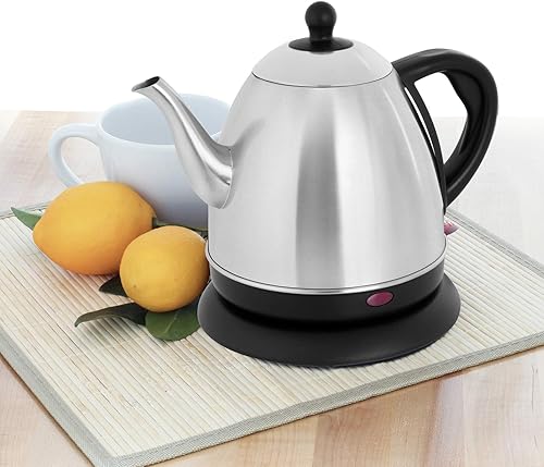 Miniatura 9 de Chantal Hervidor eléctrico, serie Royale, 32 onzas, acero inoxidable sin BPA, protector de hervir y secar, boquilla multiusos (cobre)