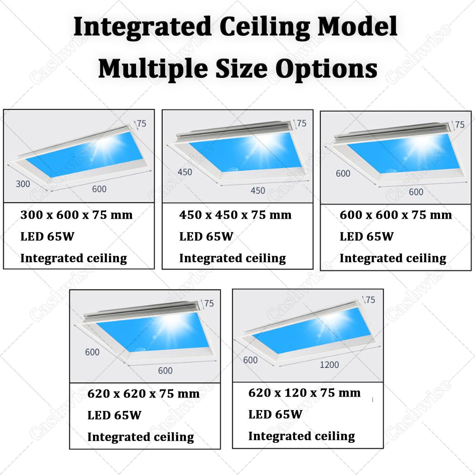 Inteligentne oświetlenie Blue Sky Light, panel świetlny do okien z pilotem i funkcją regulacji rytmu światła słonecznego, sztuczne światło dachowe z regulowaną jasnością Integrated-30 * 120 * 75cm