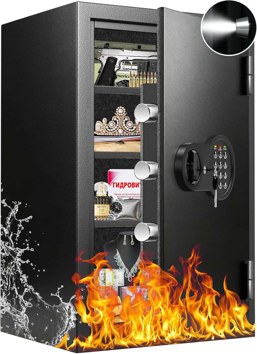 Mitlvge Fireproof Cabinet Safe Review: 35-Min 1700°F Protection and Adjustable Shelves
