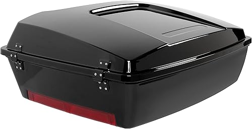 Miniatura 6 de ECOTRIC Tour Pack - Rack de dos piezas compatible con Harley Touring Street Glide Road King Electra Glide 1997-2008 con respaldo negro