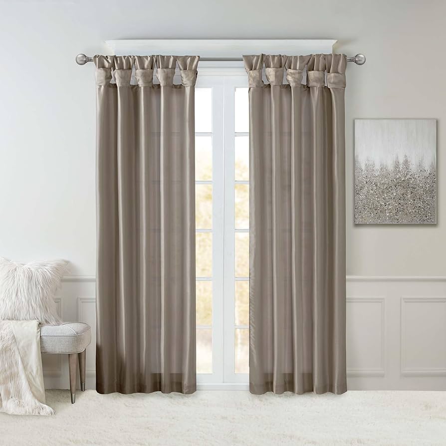 Amazon.com: Madison Park Emilia Faux Silk Single Curtain