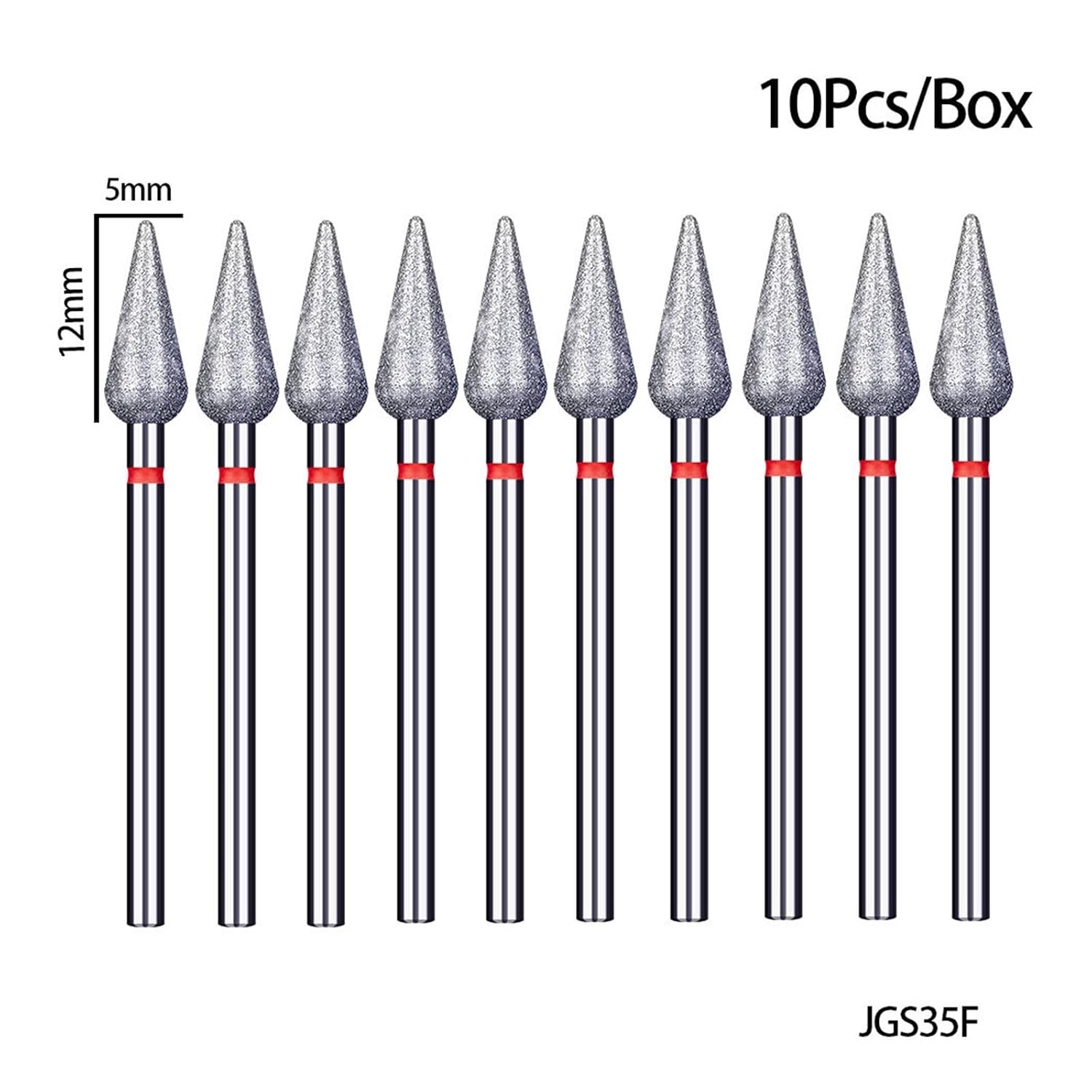 10Pcs Diamond Nail Drill Bits for Manicure Cuticle Clean Tool Accesories