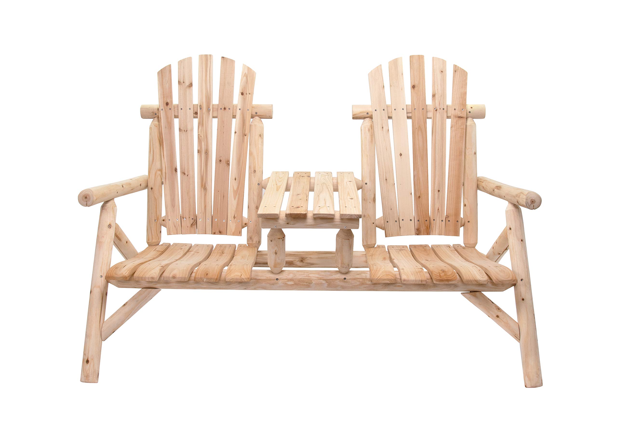 Green Spirit - Garten Sitz-Bank 'Timber' mit Tisch - aus FSC 100% Tannen-Holz zum selber bemalen, DIY - Garten-Möbel Set/Terrassen-Möbel/Balkon-Möbel
