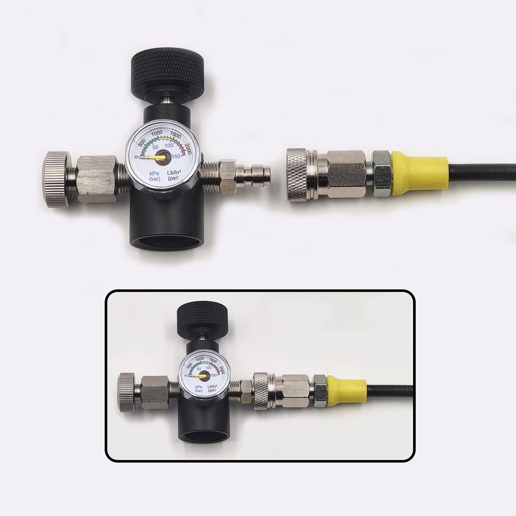 DRYHTEN Set di tubi di riempimento di CO2 con manometro TR21-4
