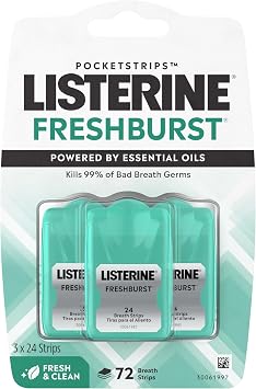 Listerine PocketPaks Breath Strips, Freshburst, 24 ct, 3 Pack