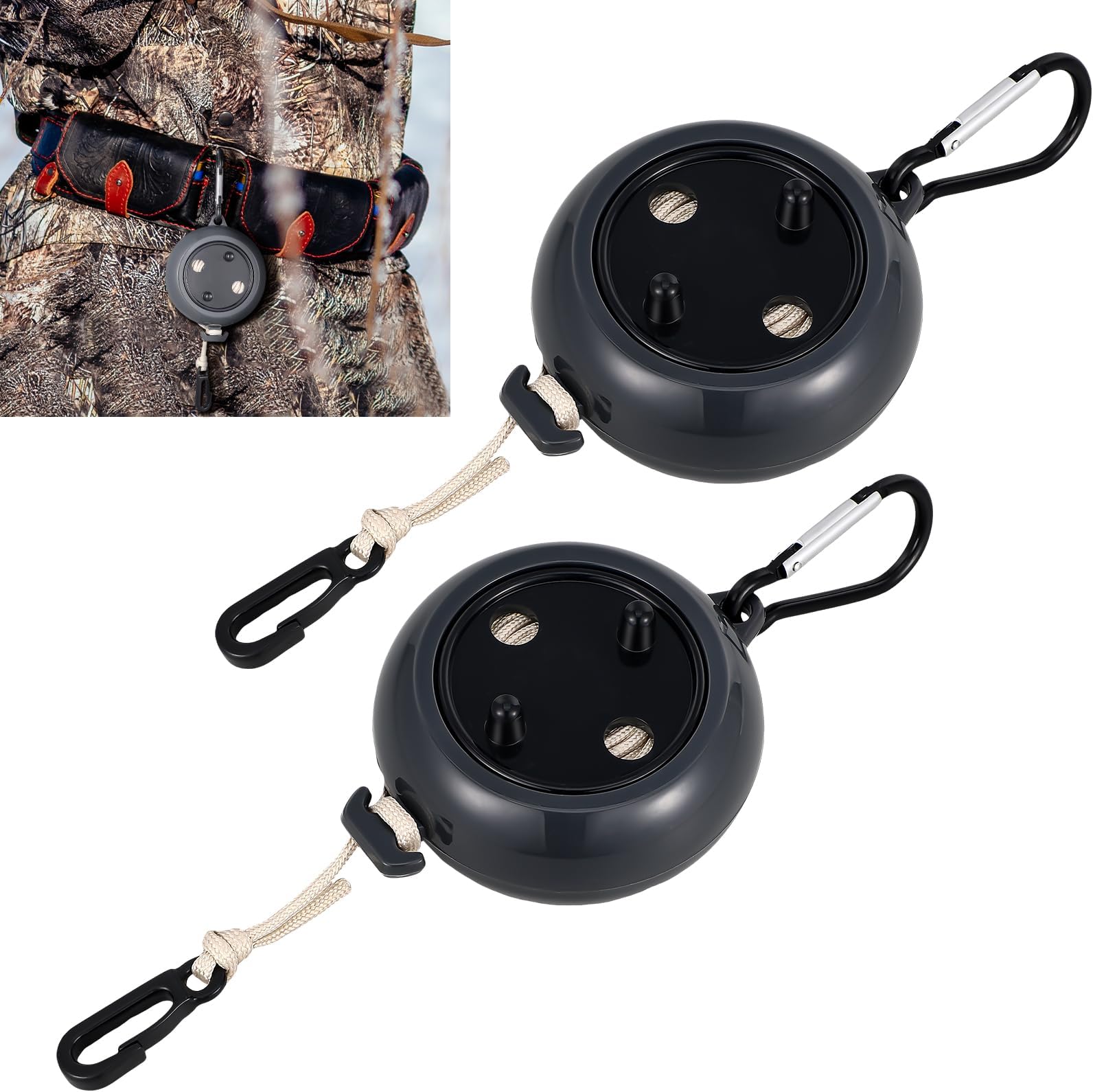 Threlaco 2 Pcs Tree Stand Gear Hoist 29.5 ft Retractable Bow and Gear Hoist Bow Hunting Gear Accessories for Hunting Bow and Gun Retriever