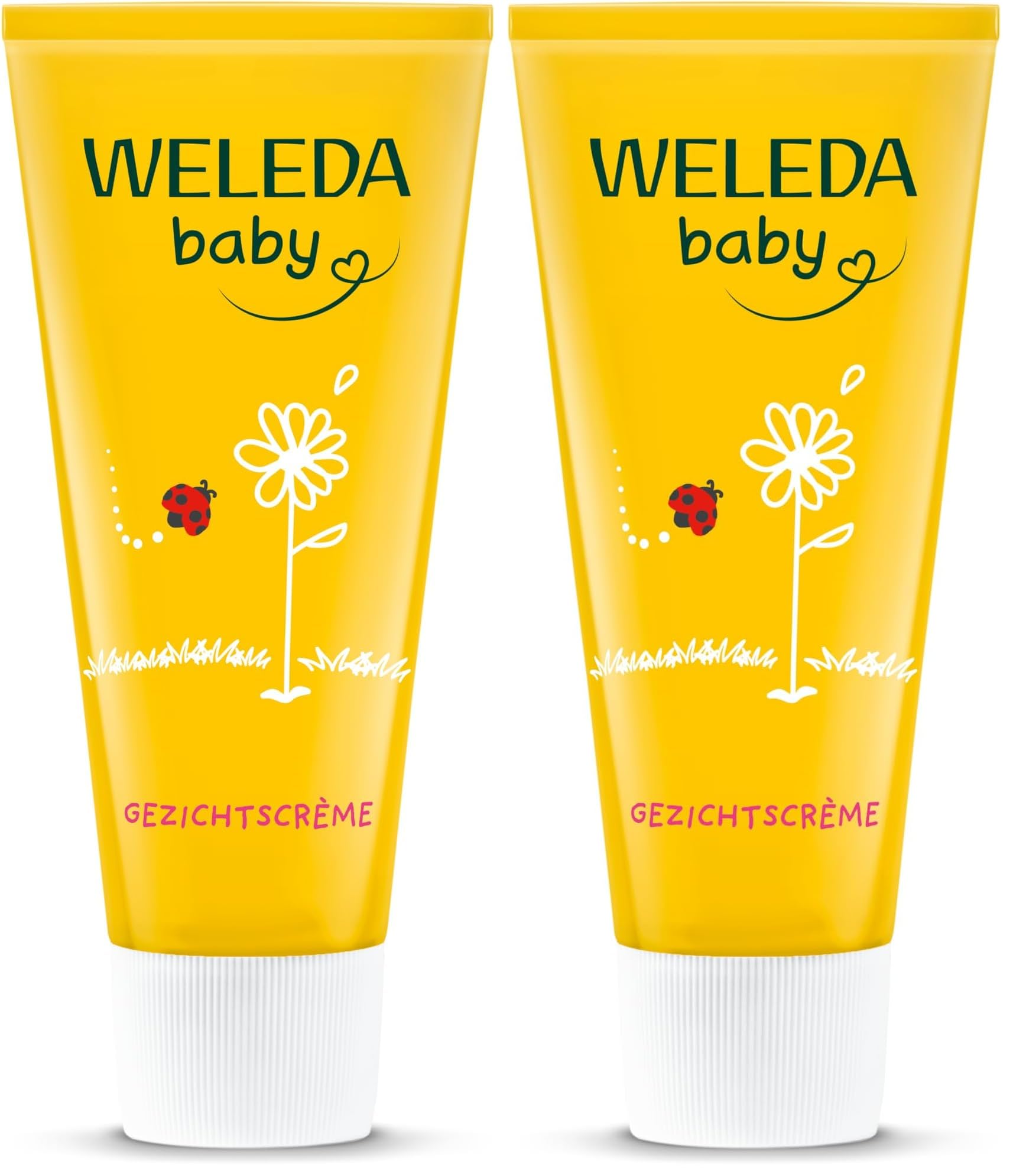 WELEDA Bio Baby Calendula Gesichtscreme - Naturkosmetik Feuchtigkeitscreme mit Mandelöl & Bienenwachs zur Pflege von trockener Haut. Natürliche Gesichtspflege Creme für Babys & Kinder (1x 50ml)