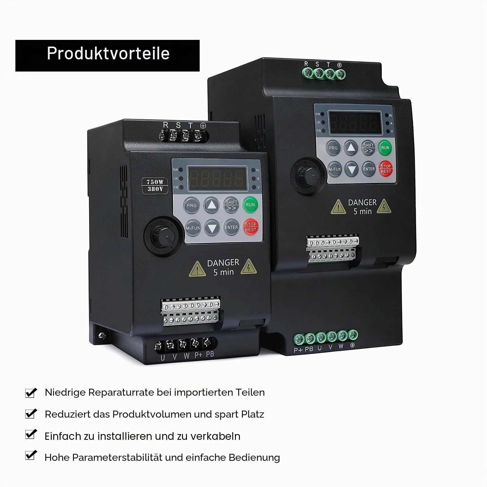 Frequenzumrichter (FU), 0.75KW/1.5KW/2.2KW/4KW/5.5KW Single Phase/Three Phase VFD 380 220 Variable Frequency Inverter For Motor Speed Control zur Motordrehzahlregelung(2.2KW 380V 3PH-3PH)