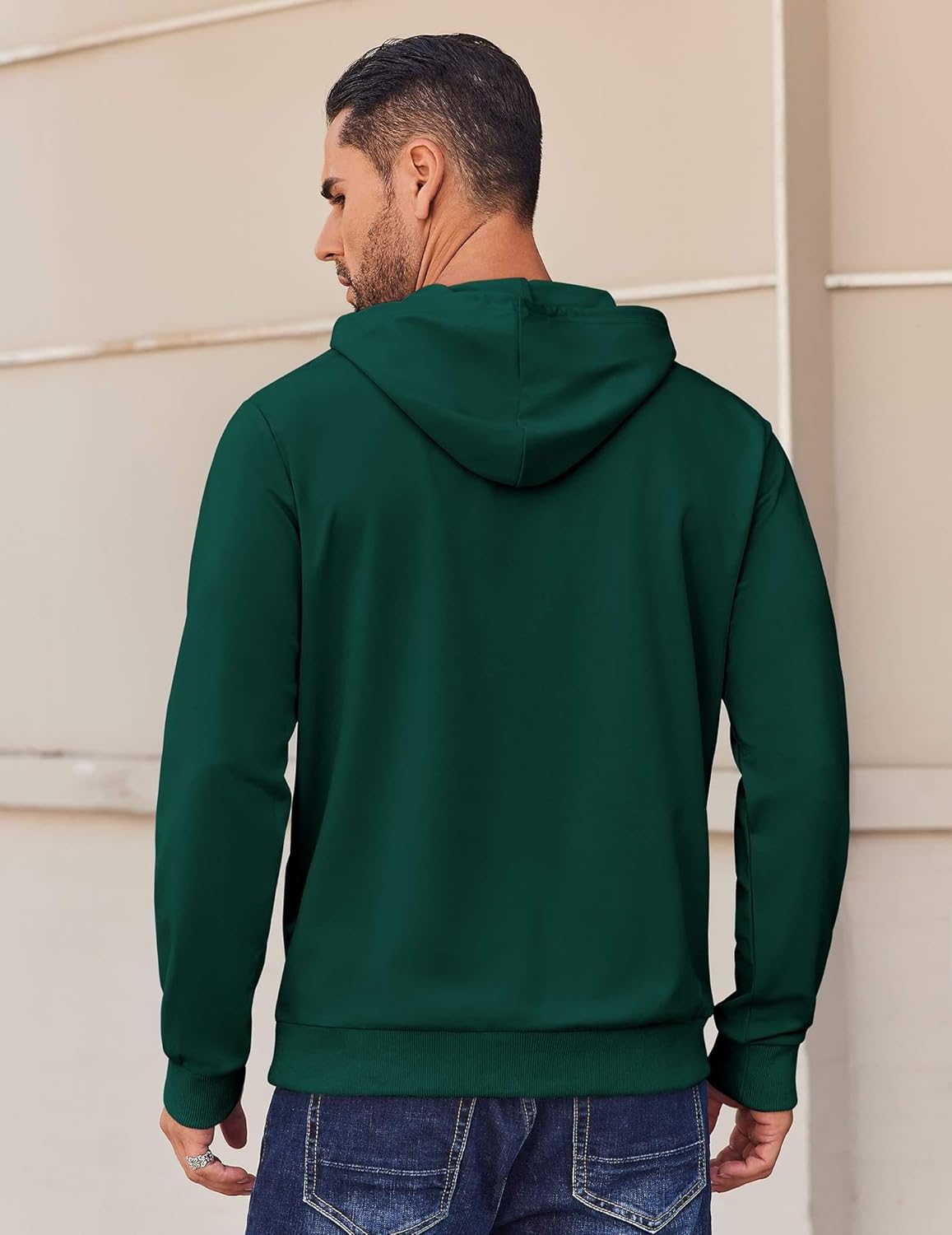 COOFANDY Mens Hoodies Pullover Long Sleeve Casual Fashion Sweatshirts Drawstring Gym Hooded Shirt with Kanga Pocket - Image 4