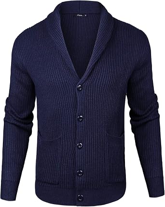 iClosam Mens Knit Cardigan Lightweight 
