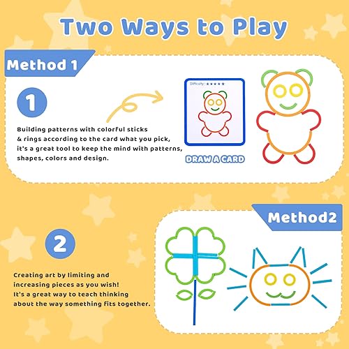 Miniatura 3 de Juego de construcción de palos y anillos con forma de rompecabezas, juego de construcción de letras con patrón de madera, juguete de tronco, juegos