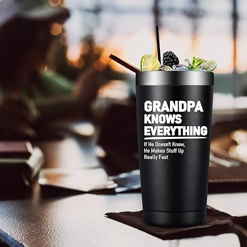 Miniatura 6 de Grifarny Regalos para abuelos  Regalo del día del padre para abuelos  Regalos de cumpleaños para abuelos de nieta  Vaso de 20 onzas para el abuelo