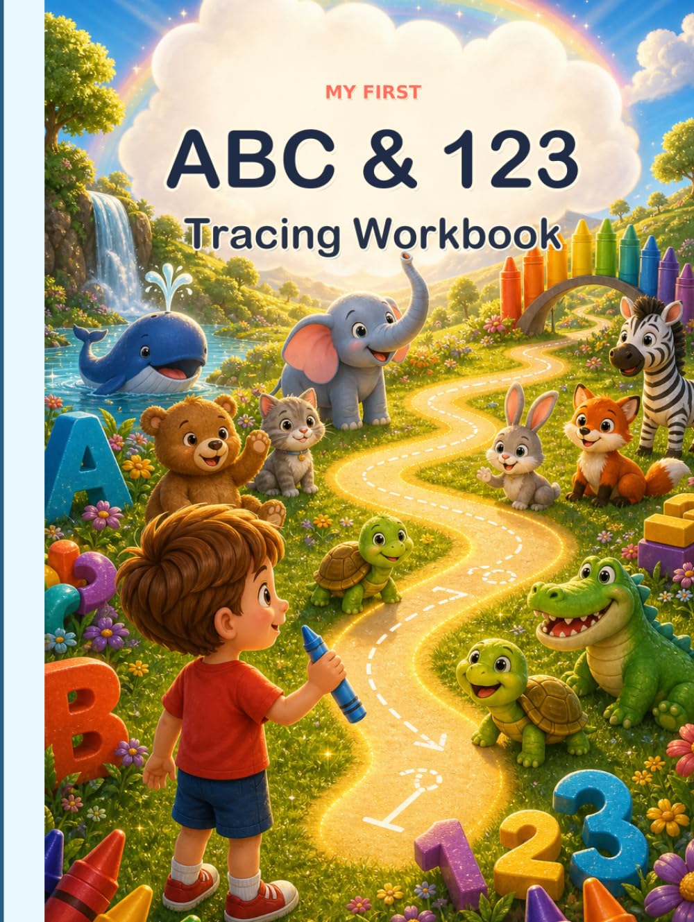First ABC & 123 Learning and Tracing Workbook: Letters & Numbers Practice for Preschool & Pre-K — Trace, Write and Count (Ages 3–5)