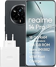 realme 14 Pro 5G Smartphone, 8+256GB, Sony IMX882 OIS 50MP Camera, Curved Display 120Hz, Waterproof IP69, 5260mAh Battery, Fast Charging 45W SUPERVOOC, Grey (with Adapter)