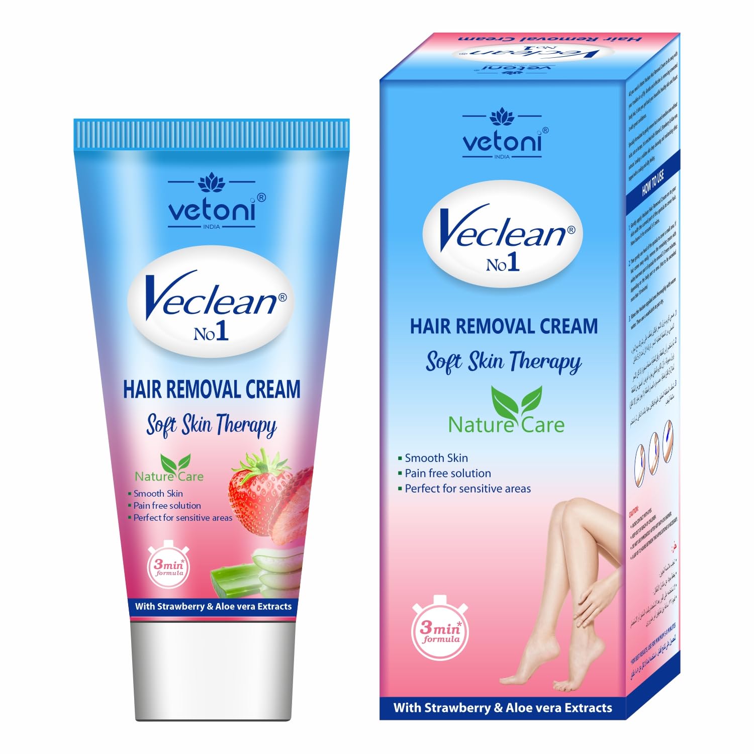 Vetoni VeClean No.1 Strawberry Hair Removal Cream for Men & Women – Gentle — Flash AI Score 88/100