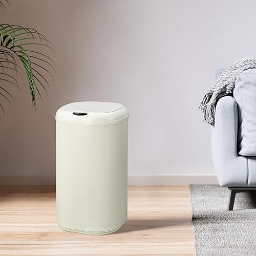 Miniatura 7 de Basurero de cocina con sensor de movimiento de 8 galones, cubo de basura automático sin contacto con tapa, cubo de basura cilíndrico de acero