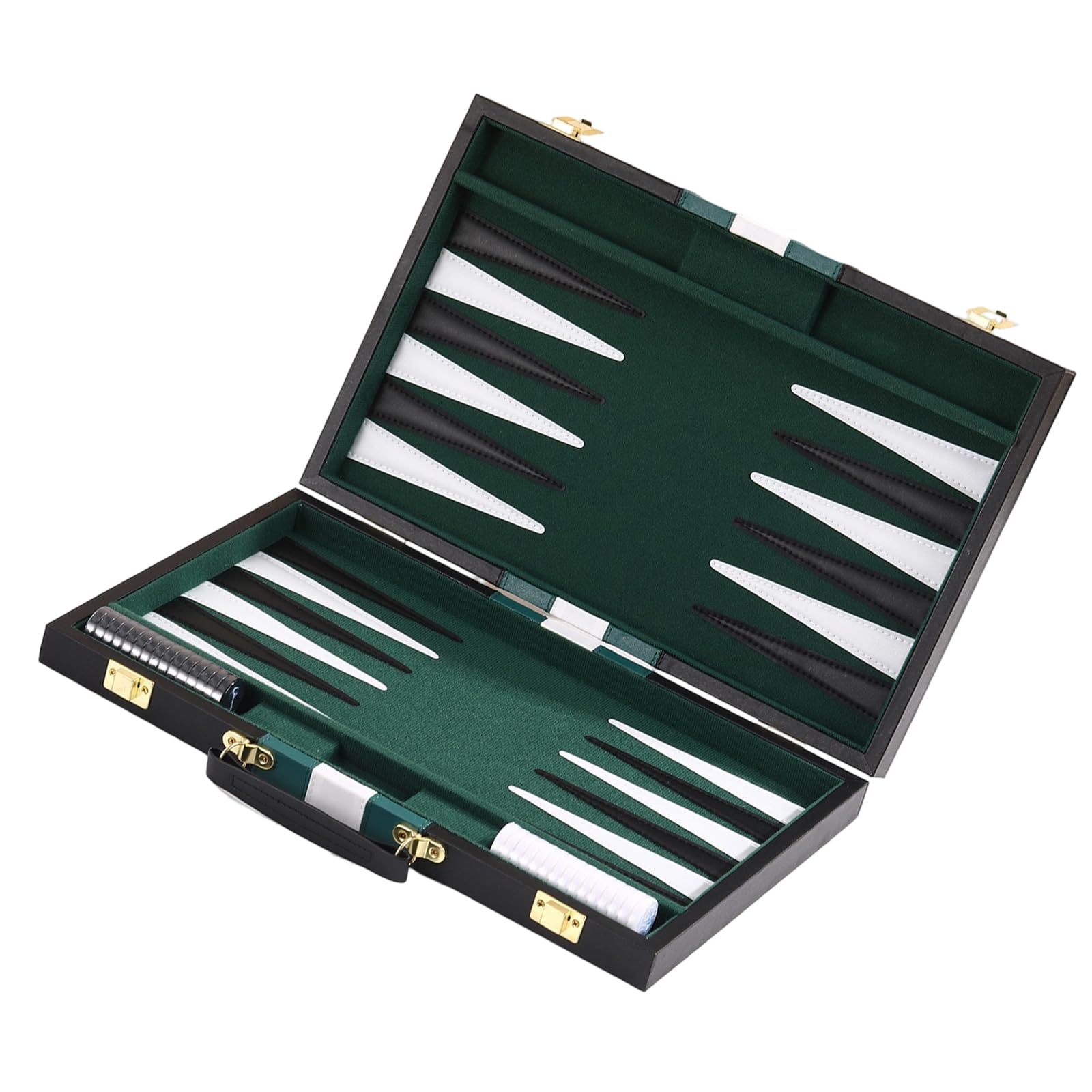 FOLODA Rolls Up - Tabla de backgammon plegable, color verde