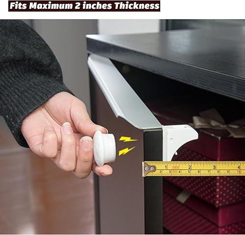 Miniatura 4 de Paquete de 8 llaves de repuesto para cerraduras magnéticas de gabinete a prueba de bebés  Llaves universales con imán extra a prueba de niños para