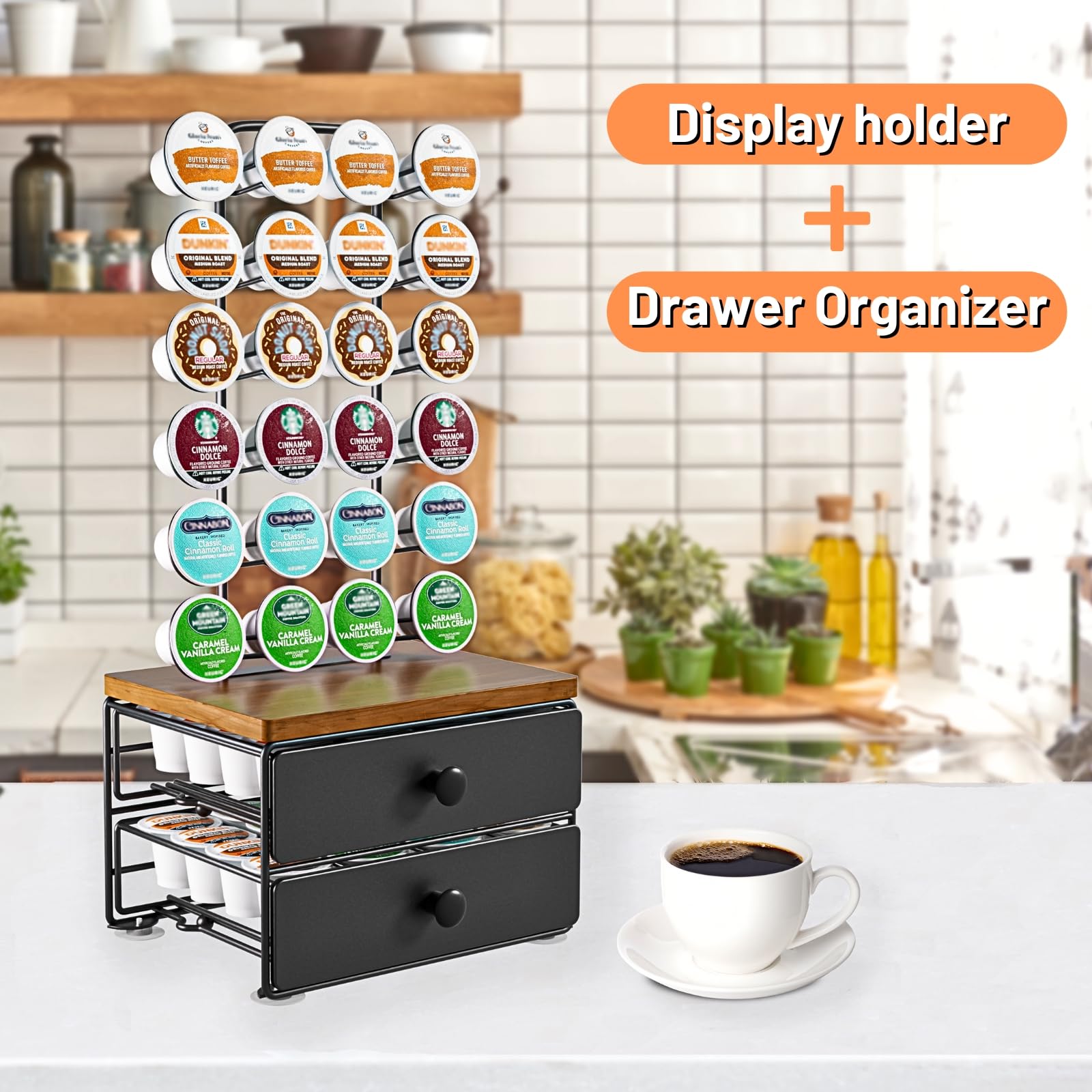 Keurig Coffee Pod Holder ROWISE Coffee Pod Drawer, K-Cup Holder