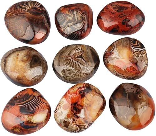 Miniatura 6 de Rockcloud Juego de piedras de palma de cristal pulido, piedra de bolsillo tallada a mano para decoración de oficina en casa, paquete de 2