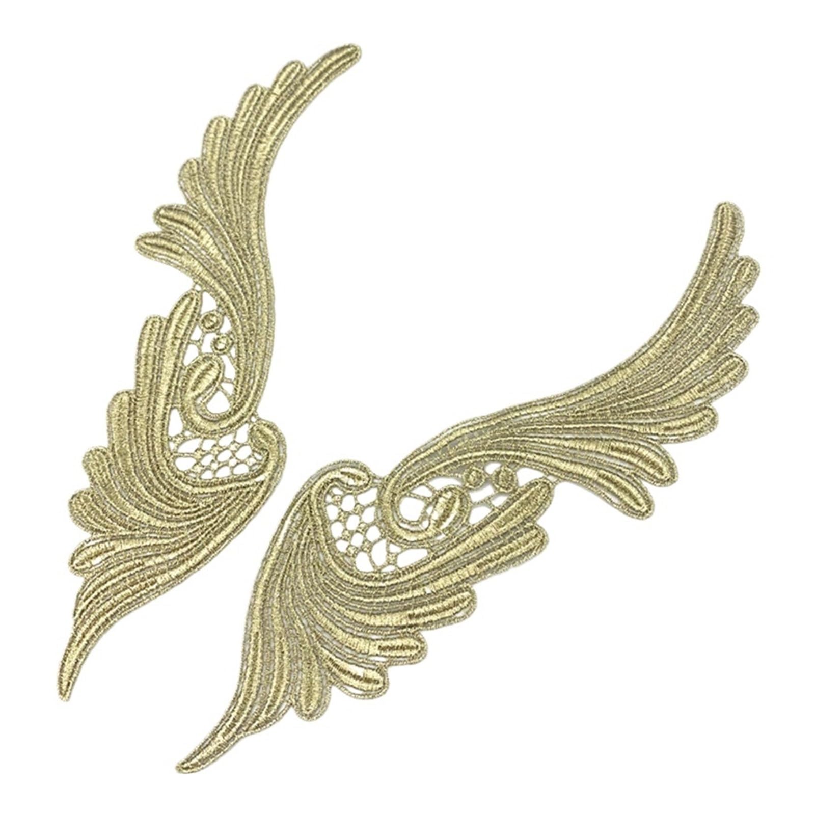 Applique en dentelle 3D brodée pour coiffure de mariée et col de robe mariage Ja24