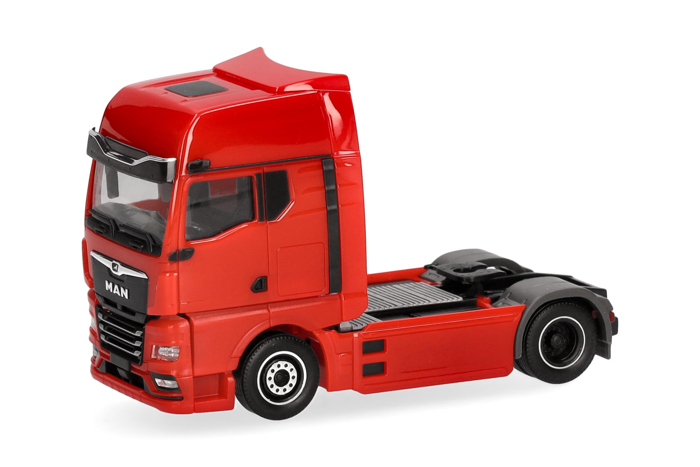 Herpa truck model MAN eTGX GX rigid tractor 2axles, on a scale of 1:87, plastic miniature, made in Germany, model building, collectors edition, red