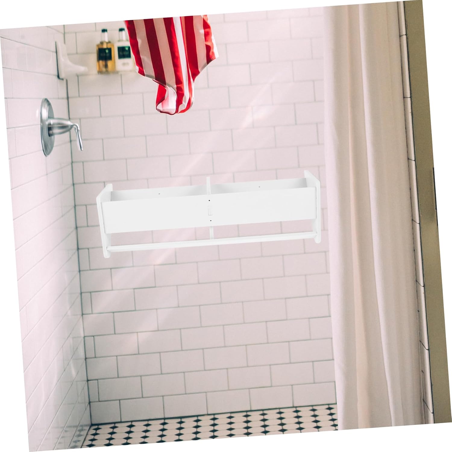 STOBAZA Wall Mounted Slipper Organizer No Drilling Sticky Storage Stand for Shoes Space Saving Slipper Rack Holder for Bathroom Door Back Slipper Rack for Easy Access and Tidy Rooms