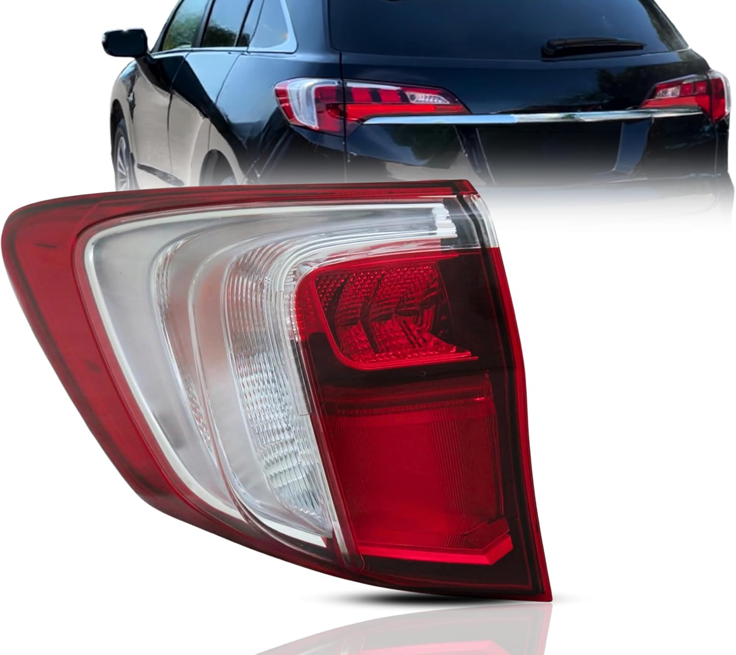 Tail Light Replacement for Acura 2016 2017 2018 RDX Sport Utility LED Tail Lamp Assembly, Rear Outer Left / Driver Side, DOT & SAE Compliant, OEM: 33550-TX4-A51, Partslink: AC2804104