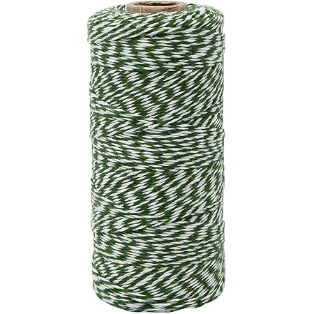 Just Artifacts ECO Bakers Twine 240-Yards 4Ply (Striped Kelly Green)