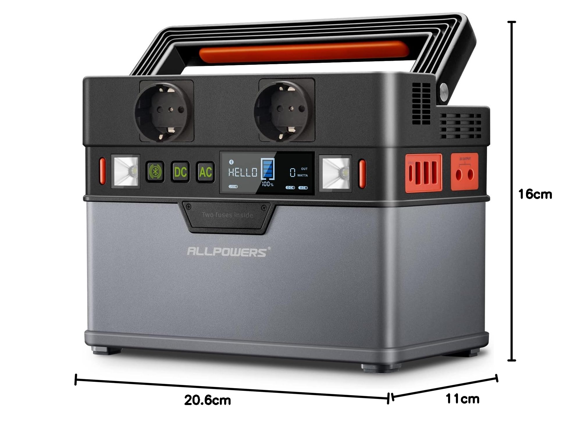ALLPOWERS Przenośna elektrownia 288 Wh / 78000 mAh Mobilne generatory zasilające Bateria 300 W Przenośny magazyn energii na przyjęcie w ogrodzie Podróże Kemping Samochód kempingowy Awaryjne