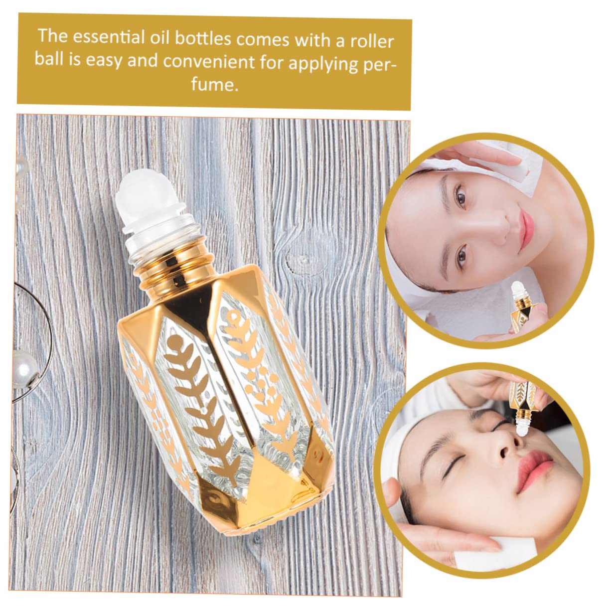 Healeved Parfüm-Rollerflaschen 3 Ml – 3 Stück Goldene Mini-Flaschen Für ätherische Öle & DIY