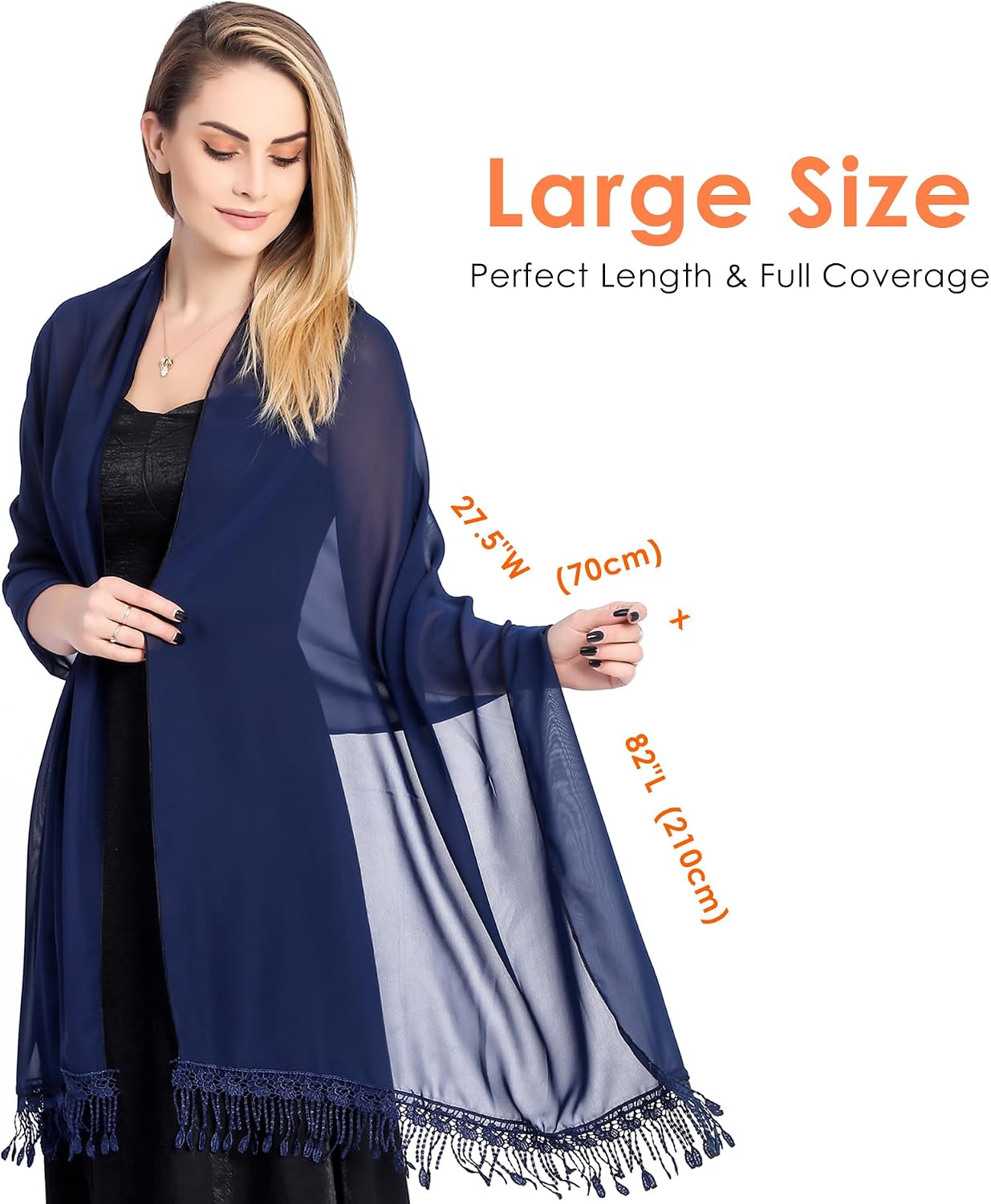 Soft Chiffon Scarfs Shawls and Wraps for Evening Dress Women's Scarf Wedding Bride Bridesmaid Gifts Fashion Scarves