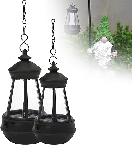 Miniatura 9 de Piezas de luz solar de repuesto, estatua de jardín, gnomo, luz solar, repuesto de luz solar, linterna LED colgante solar de plástico para
