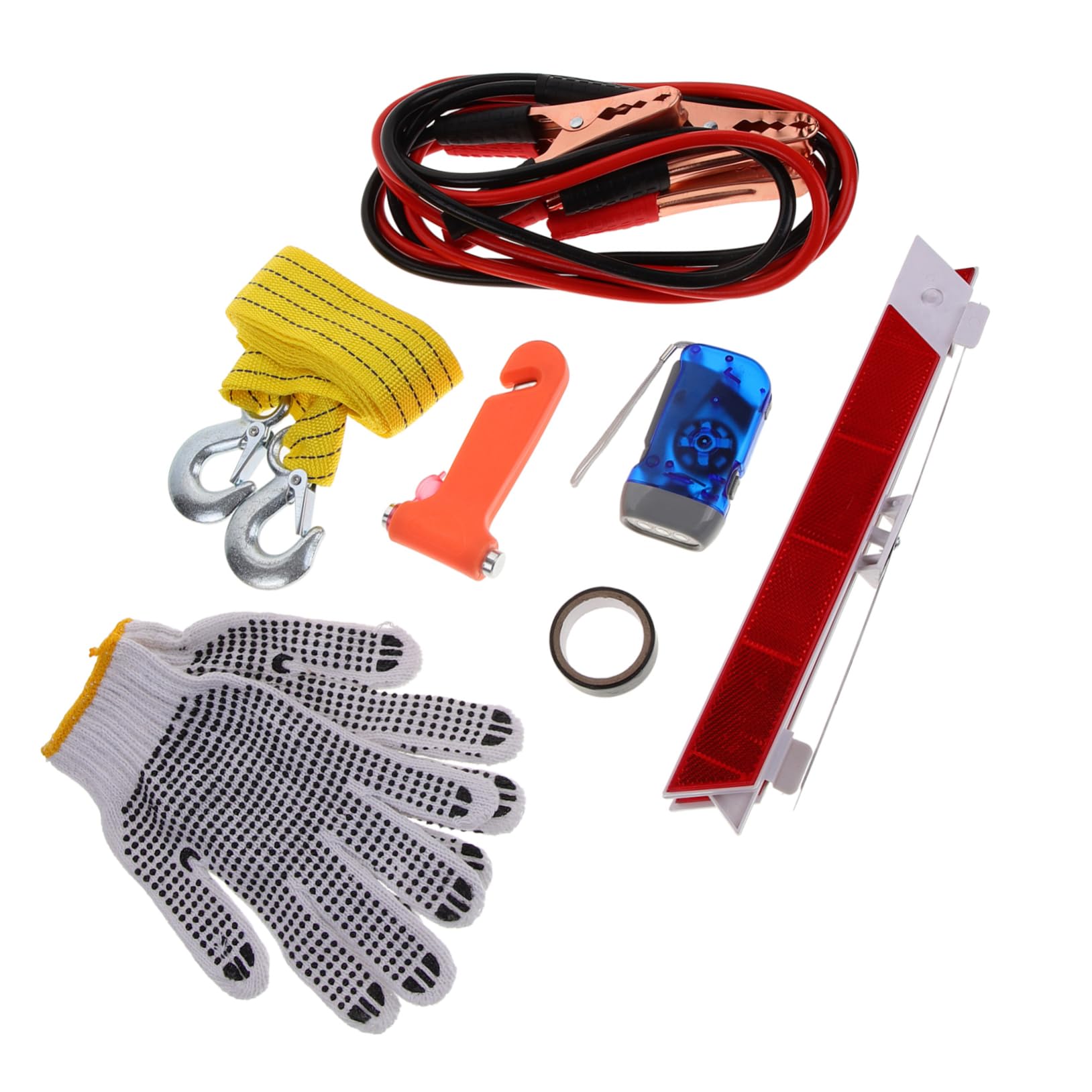 PLAFOPE Kit de Herramientas de Emergencia para Coche, Asistencia en Carretera para Inspecciones de Vehículo, Práctico y Fiable