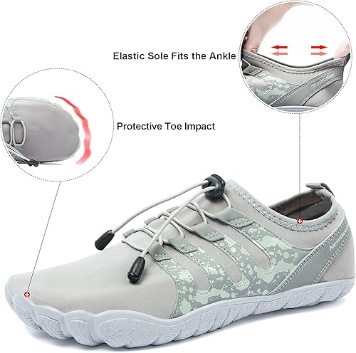 Miniatura 4 de Zapatos de agua para hombre descalzos de secado rápido, calcetines acuáticos para natación, buceo, surf, piscina, deportes acuáticos, playa,