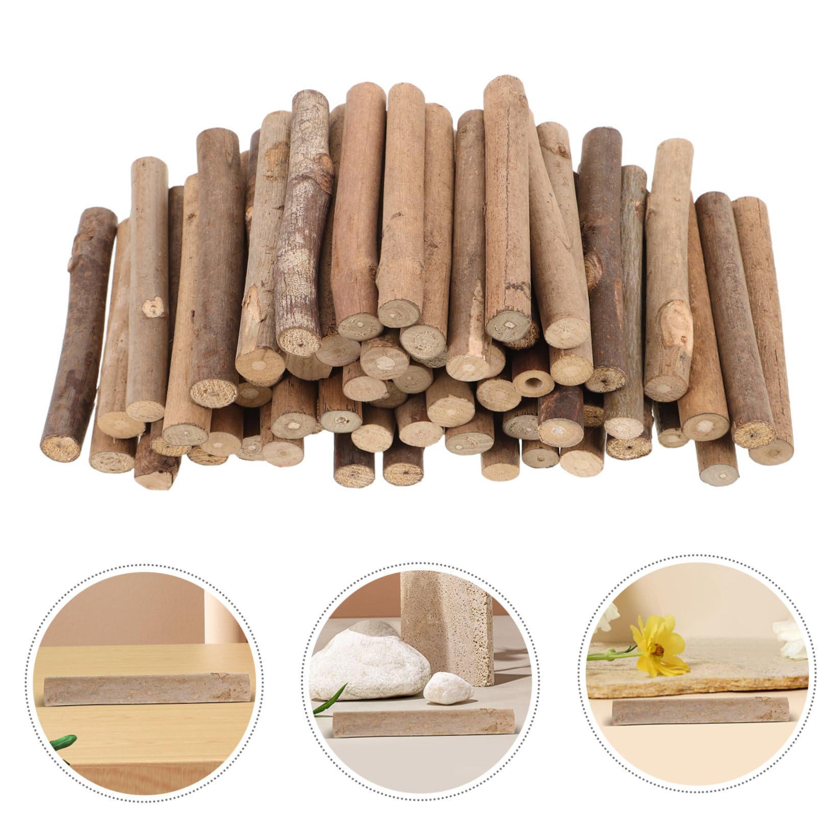 100 Pezzi Mini in Legno Naturale per Decorazioni Fai da Te Centrotavola Stile Country e Accessori Foto Artigianali