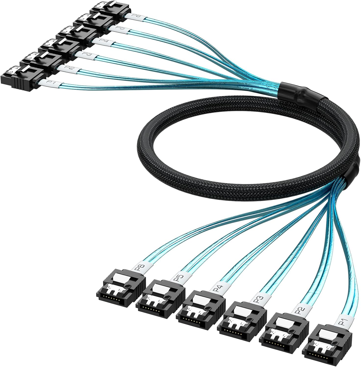 Kirolle 1.0m/3.28フィート 高速SATAケーブル 3 最大6Gbps(6個/セット)、サーバーHDD