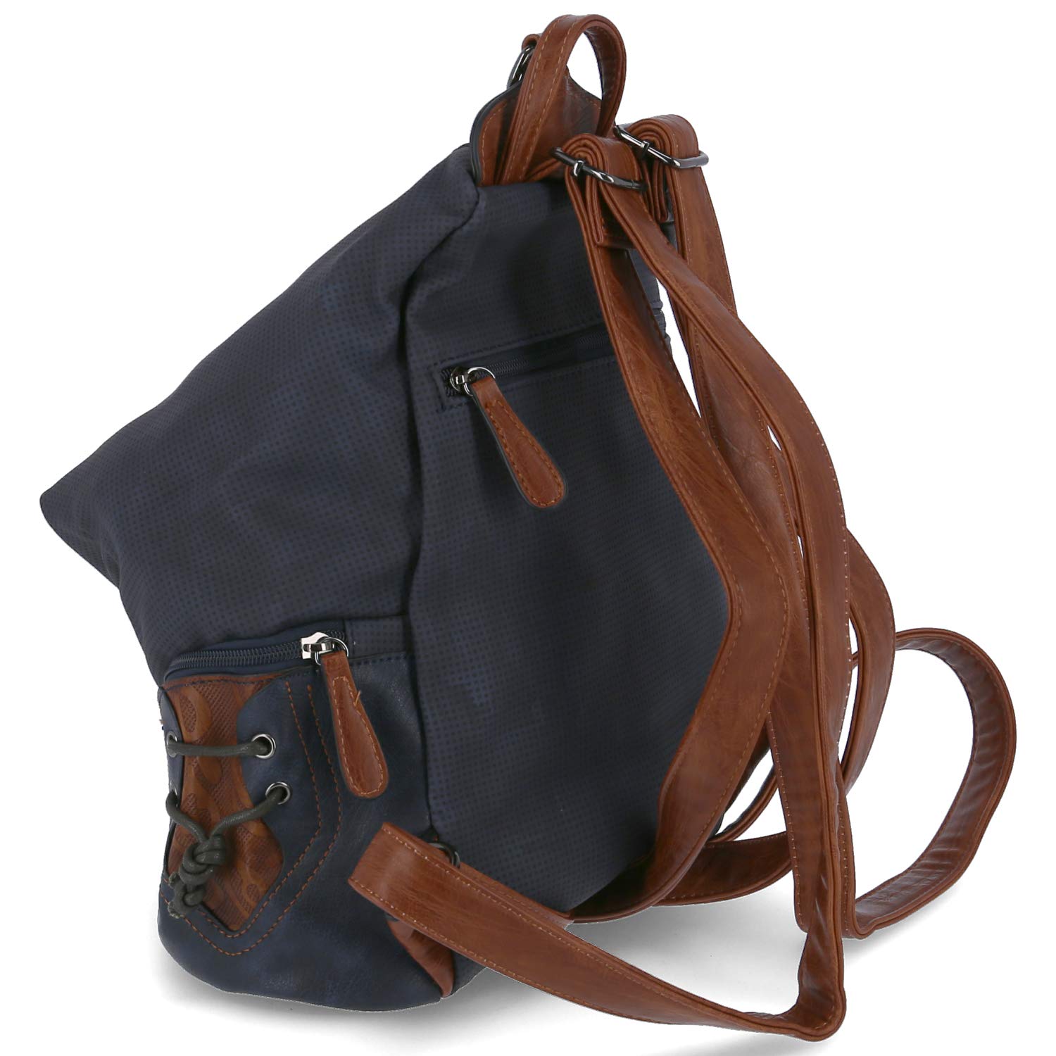 Rieker Damen Rucksack mit Außentaschen Karabinerhaken erweiterbar H1055